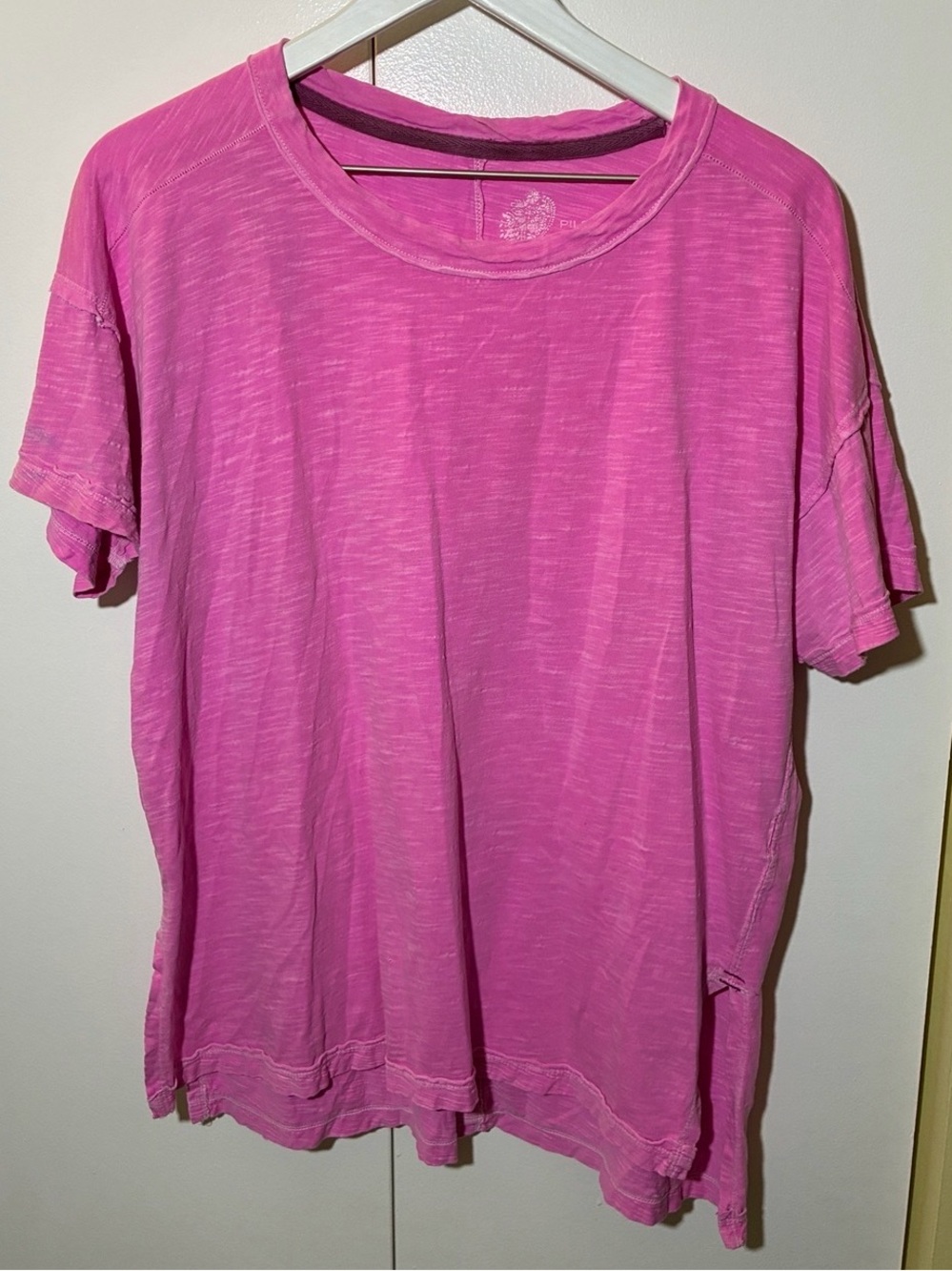 Anthropologie Pilcro Oversized Slub Knit Tee Pink M
